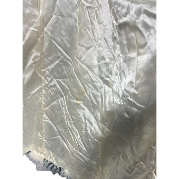 Vintage Donnybrook Faux Fur Long Coat White Gray Striped Plush Elegant Size 12 - Picture 5 of 10
